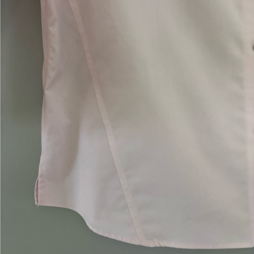 Foxcroft Light Pink Cotton Button-Down Shirt Large - Picture 4 of 9